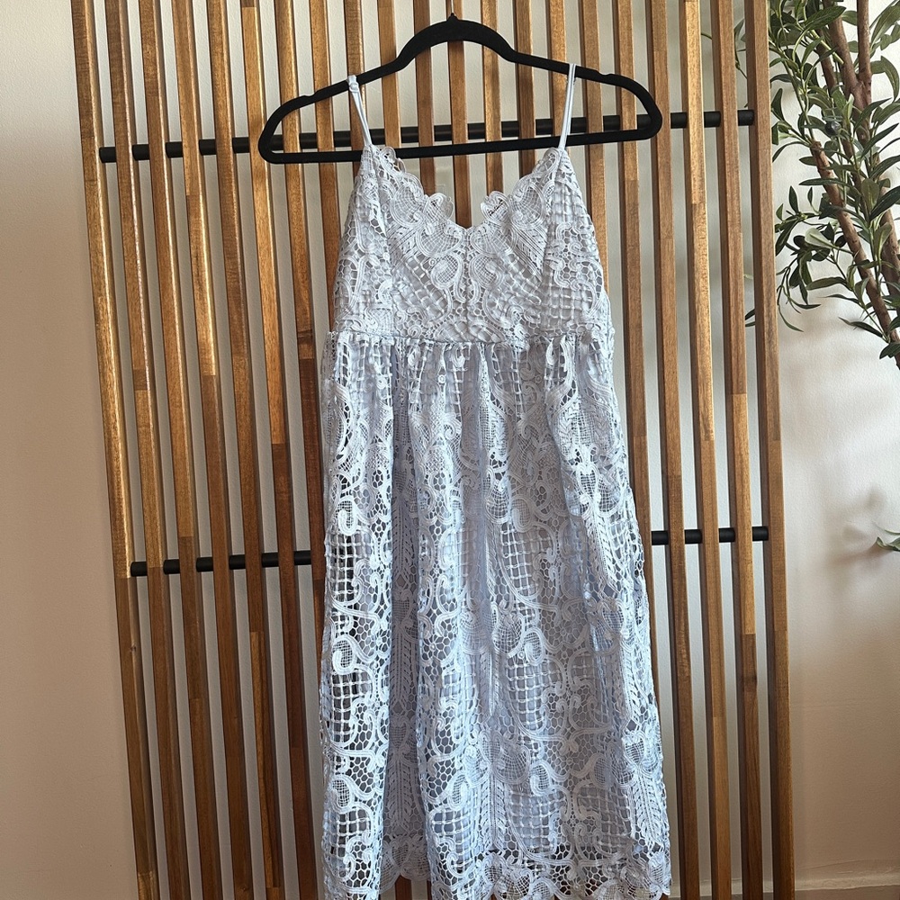 Elegant blue summer dress